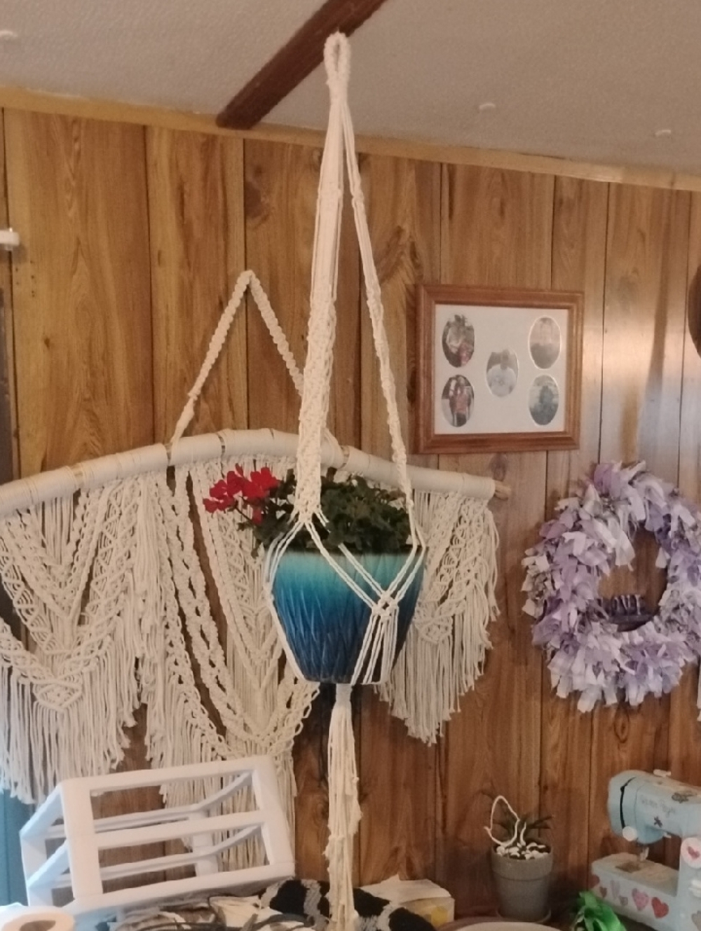 Handmade 36" From Top To Bottom Macrame Large Plant Holder
